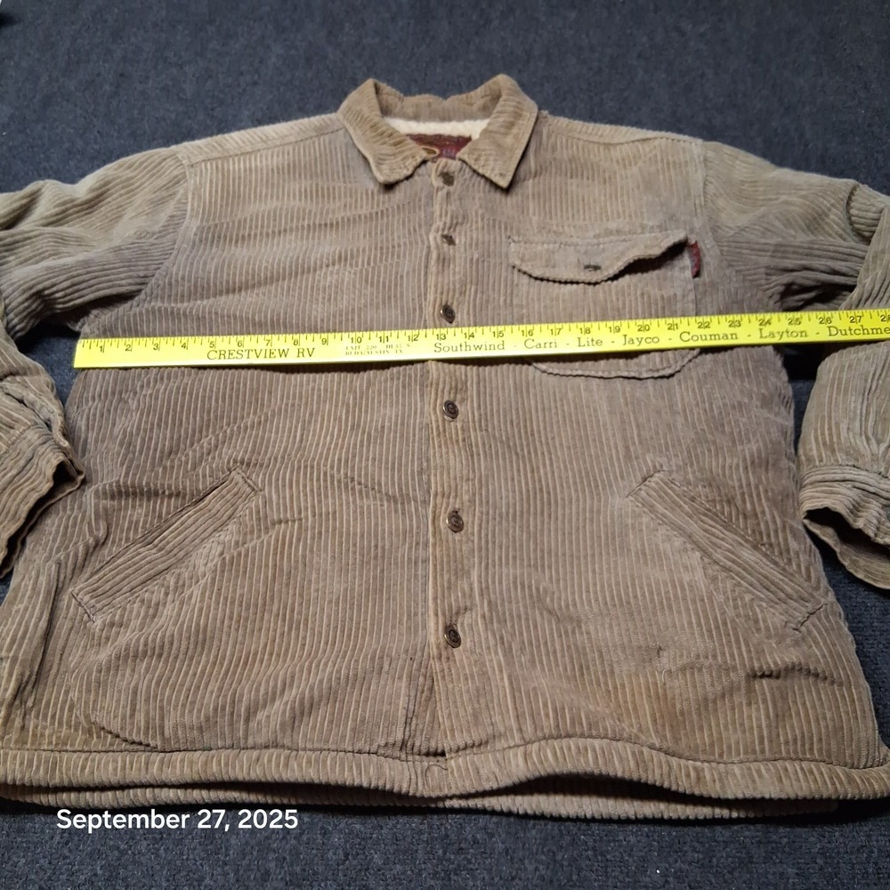Vintage‎ No Fear Corduroy Sherpa Lined JAcket Size XL Brown Faded - Picture 5 of 10